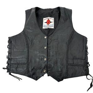 BIKE STAR Moto Biker Leather Vest Unisex Vintage